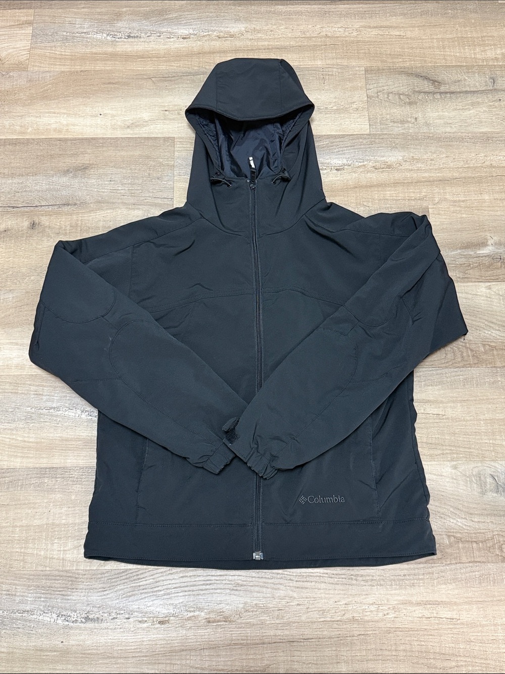 Columbia Black Hooded Windbreaker Jacket